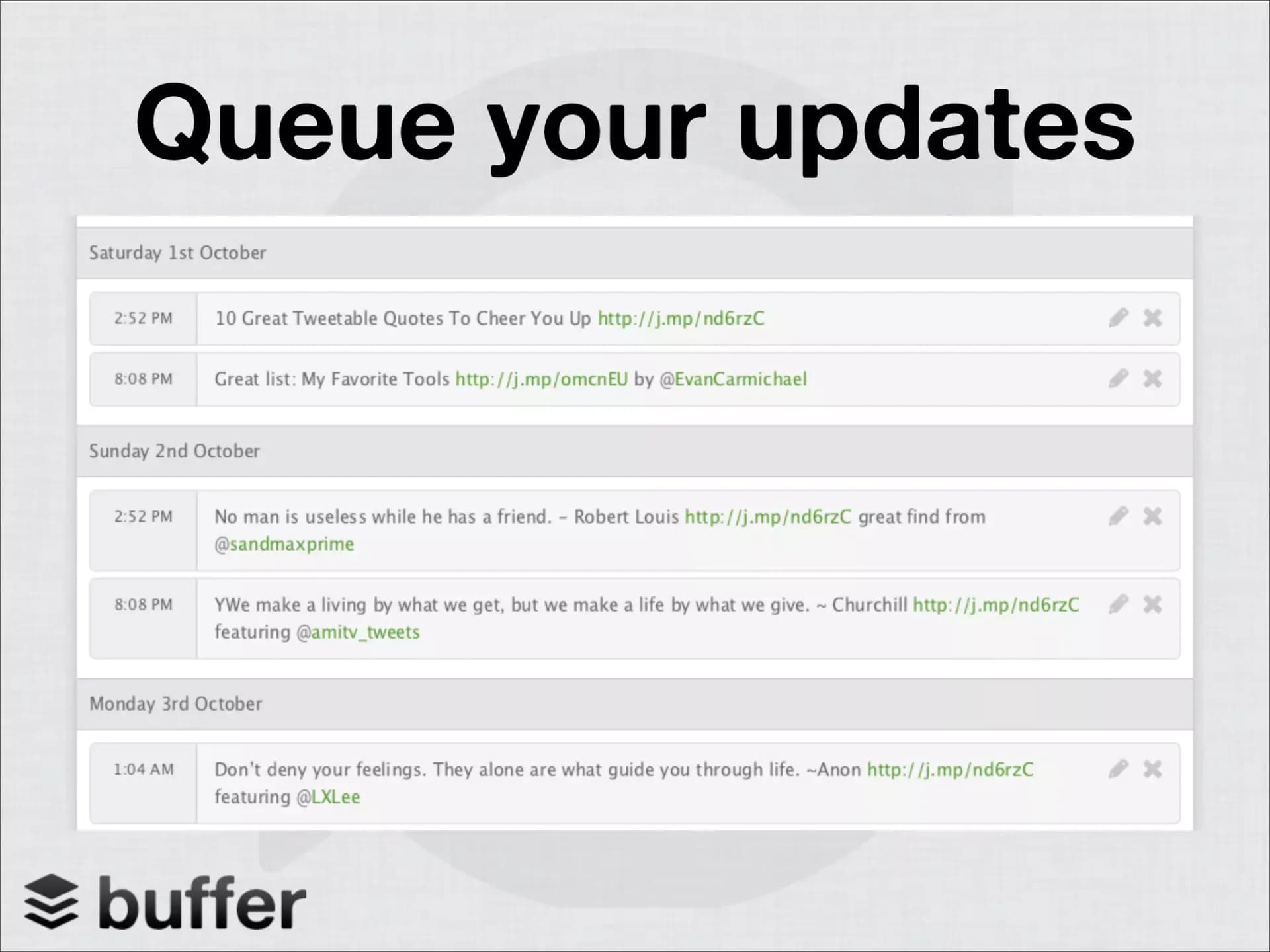 Slide 4: Queue your updates