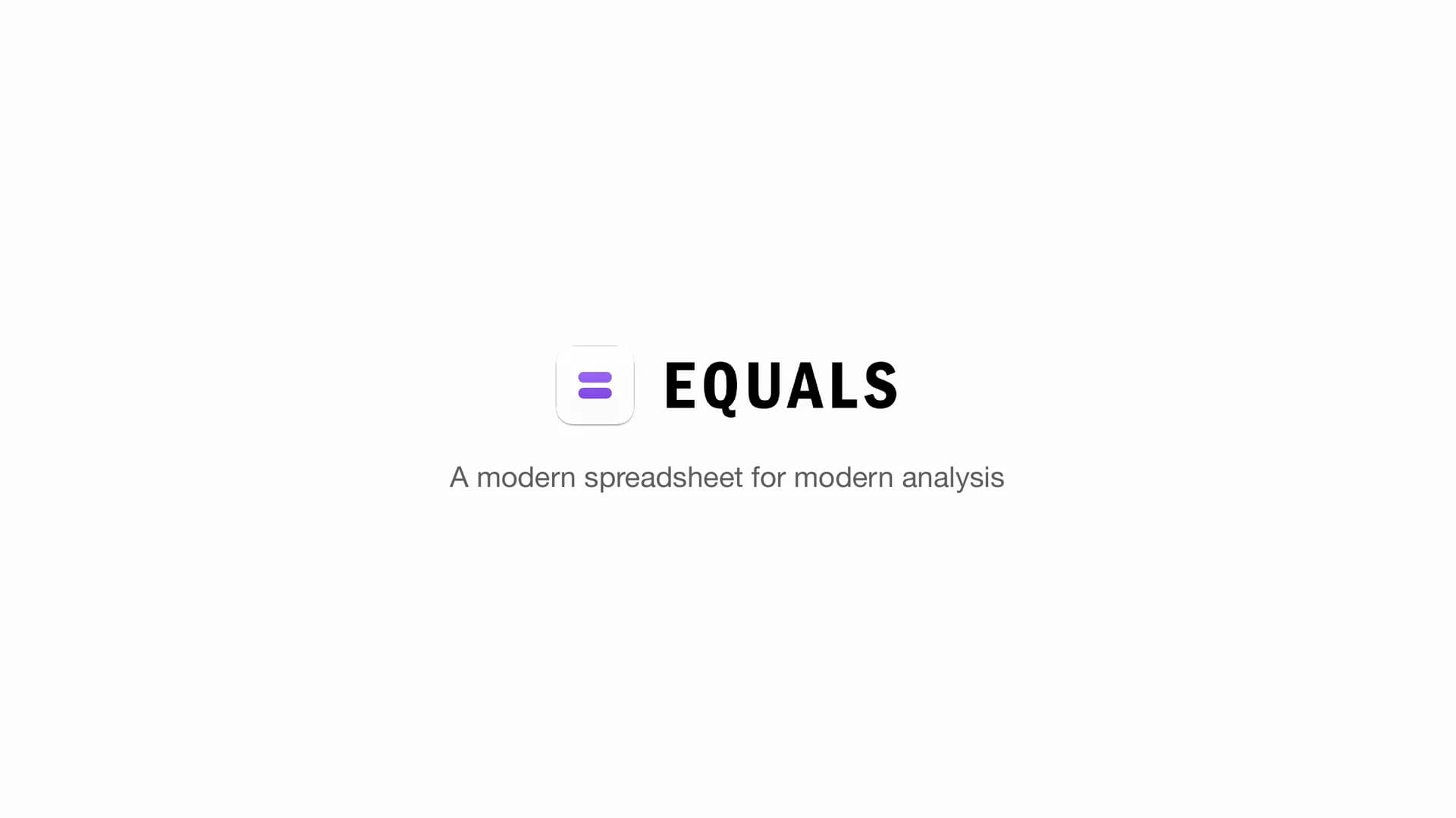 Cover: a modern spreadsheet for modern analysis slide