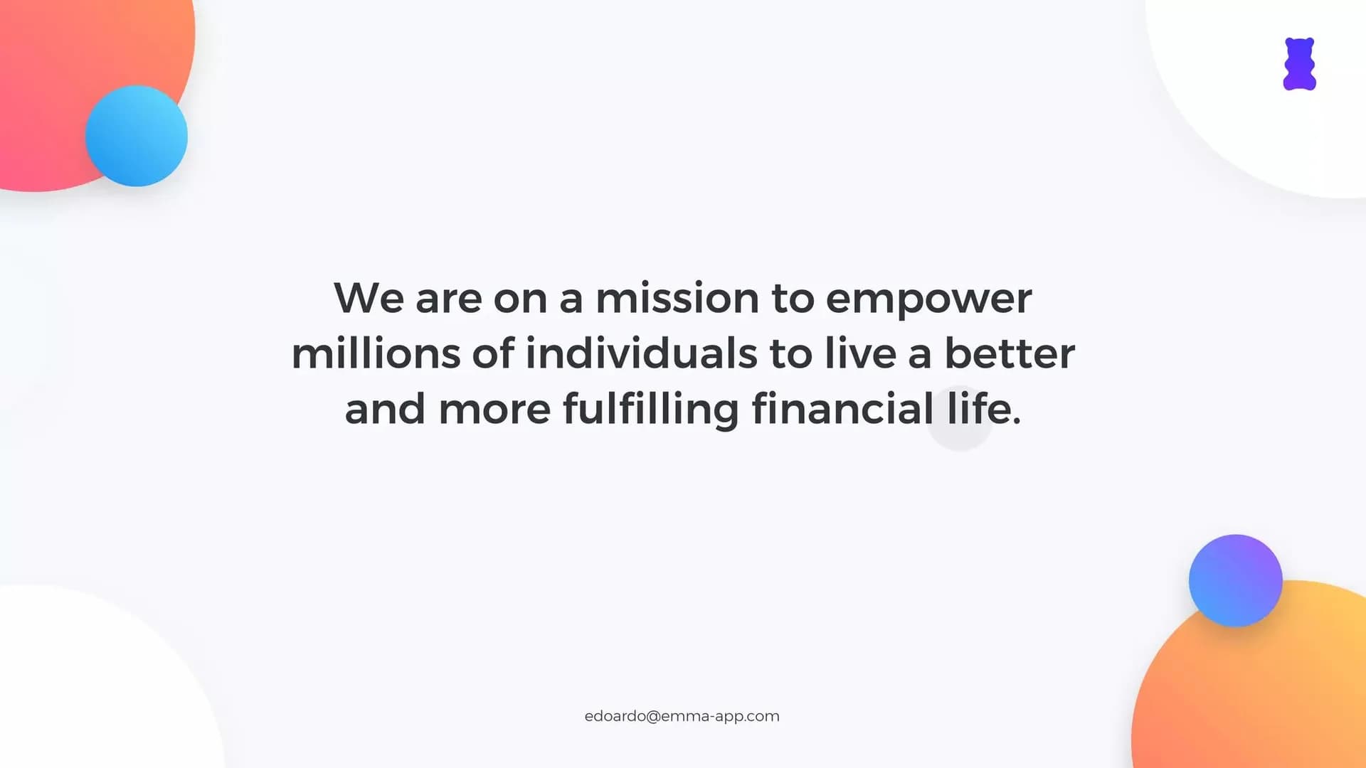 Our mission slide