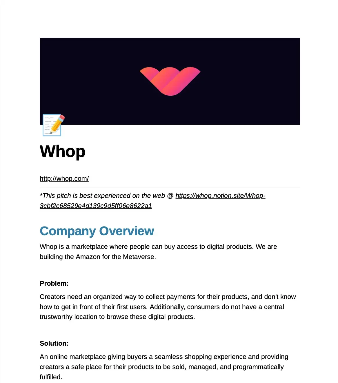 Whop — the marketplace for digital products slide