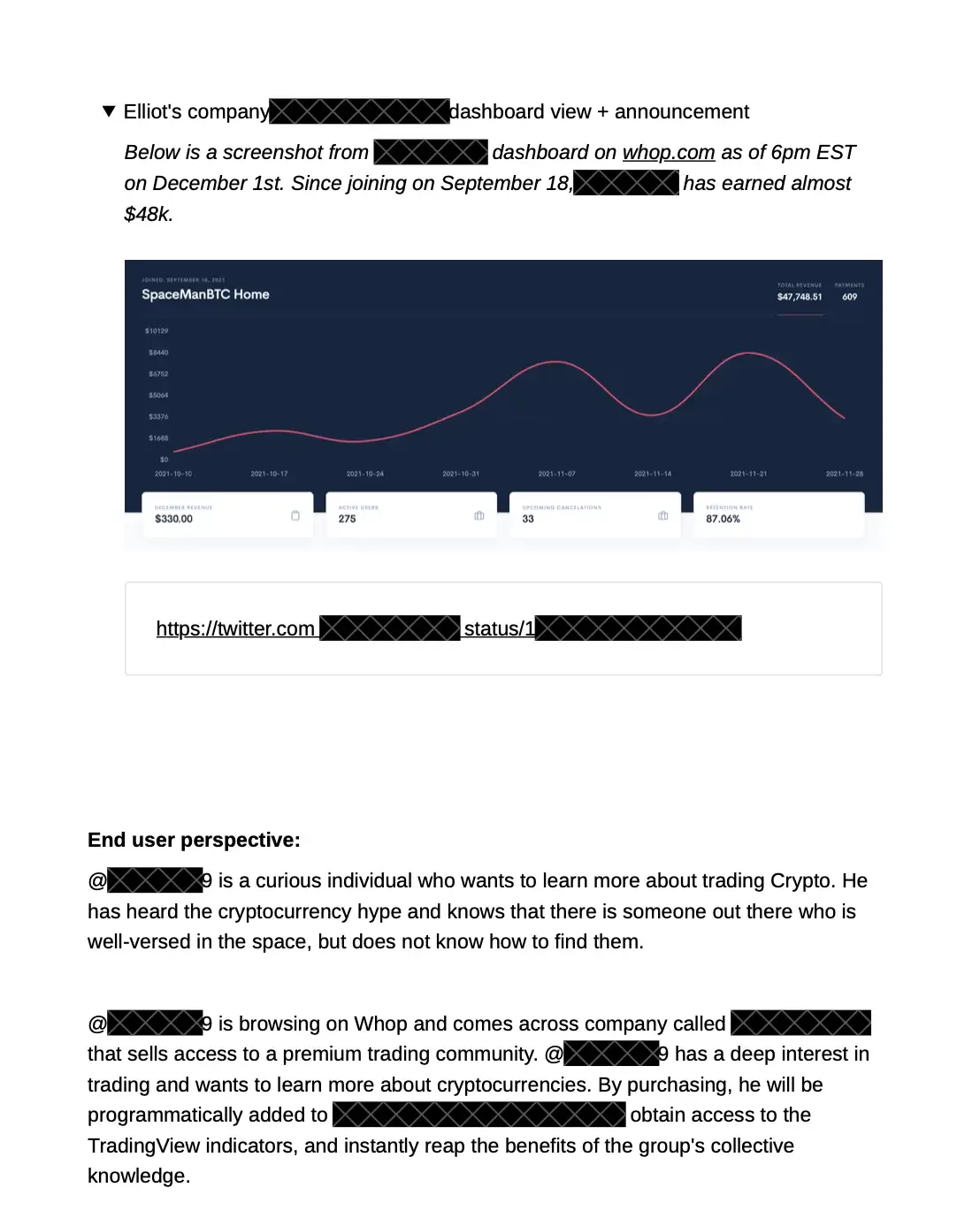 Creator dashboard and buyer journey slide