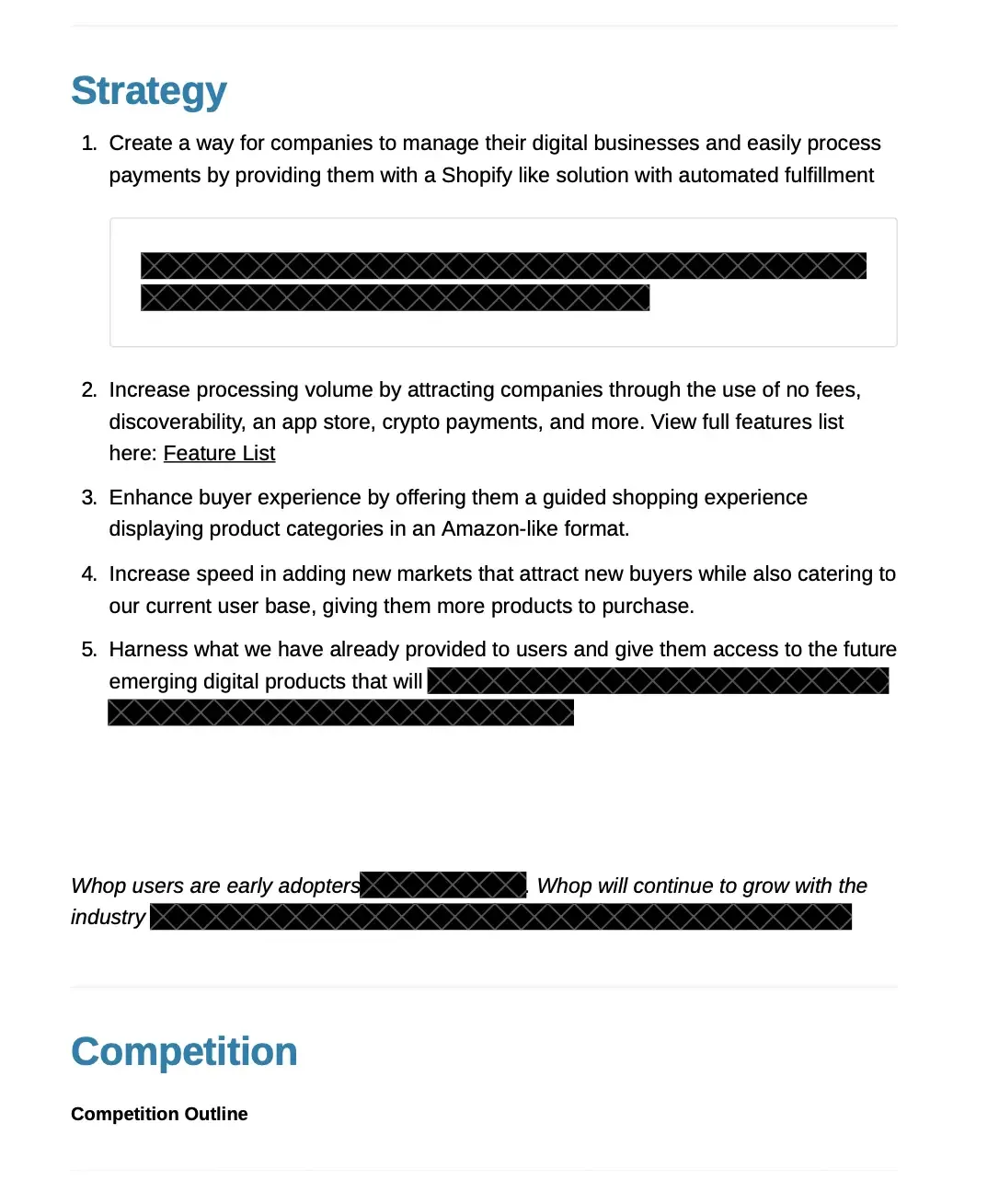Strategy: Shopify-like tooling with Amazon-style discovery slide