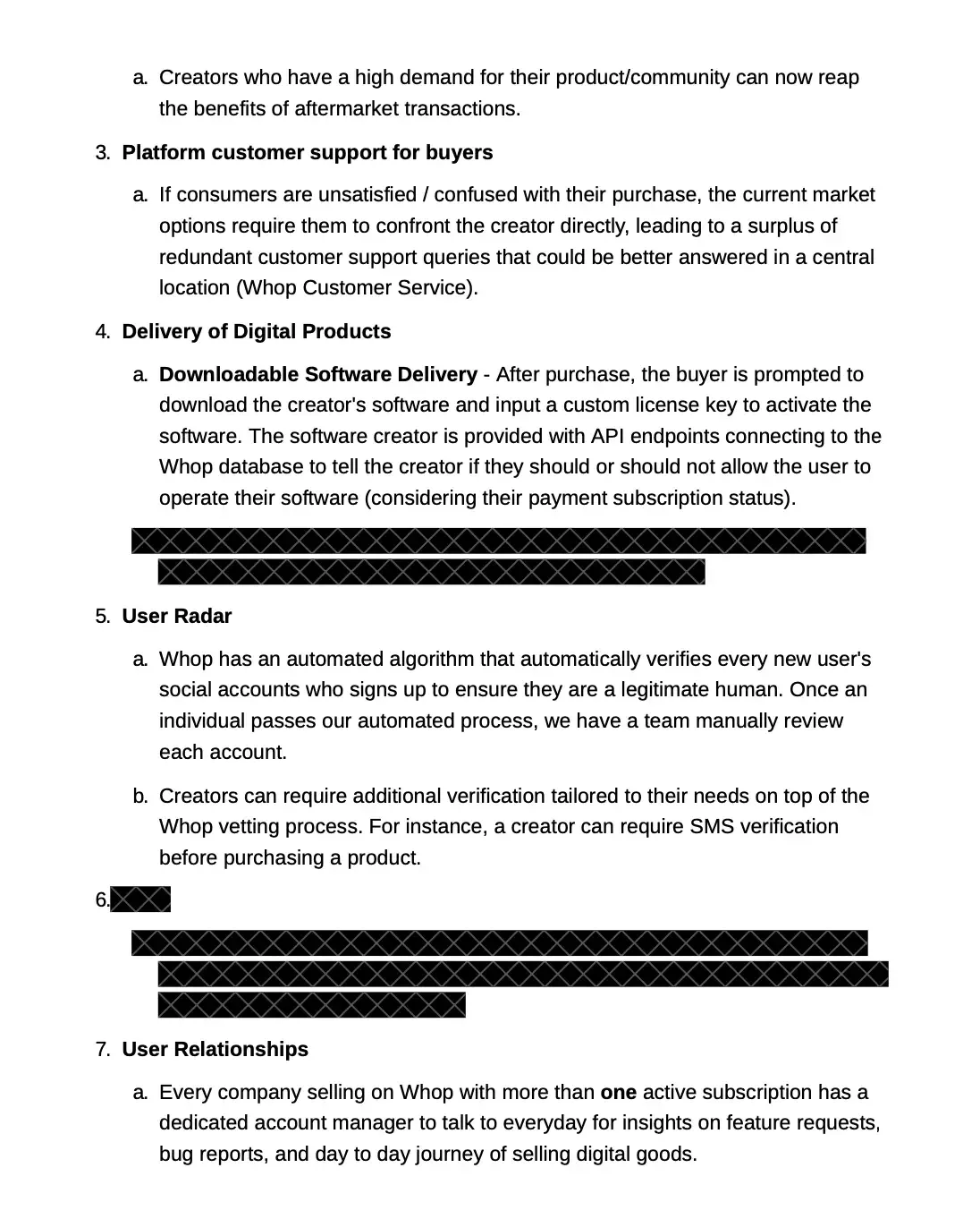 Competitive advantages: delivery, support and trust slide